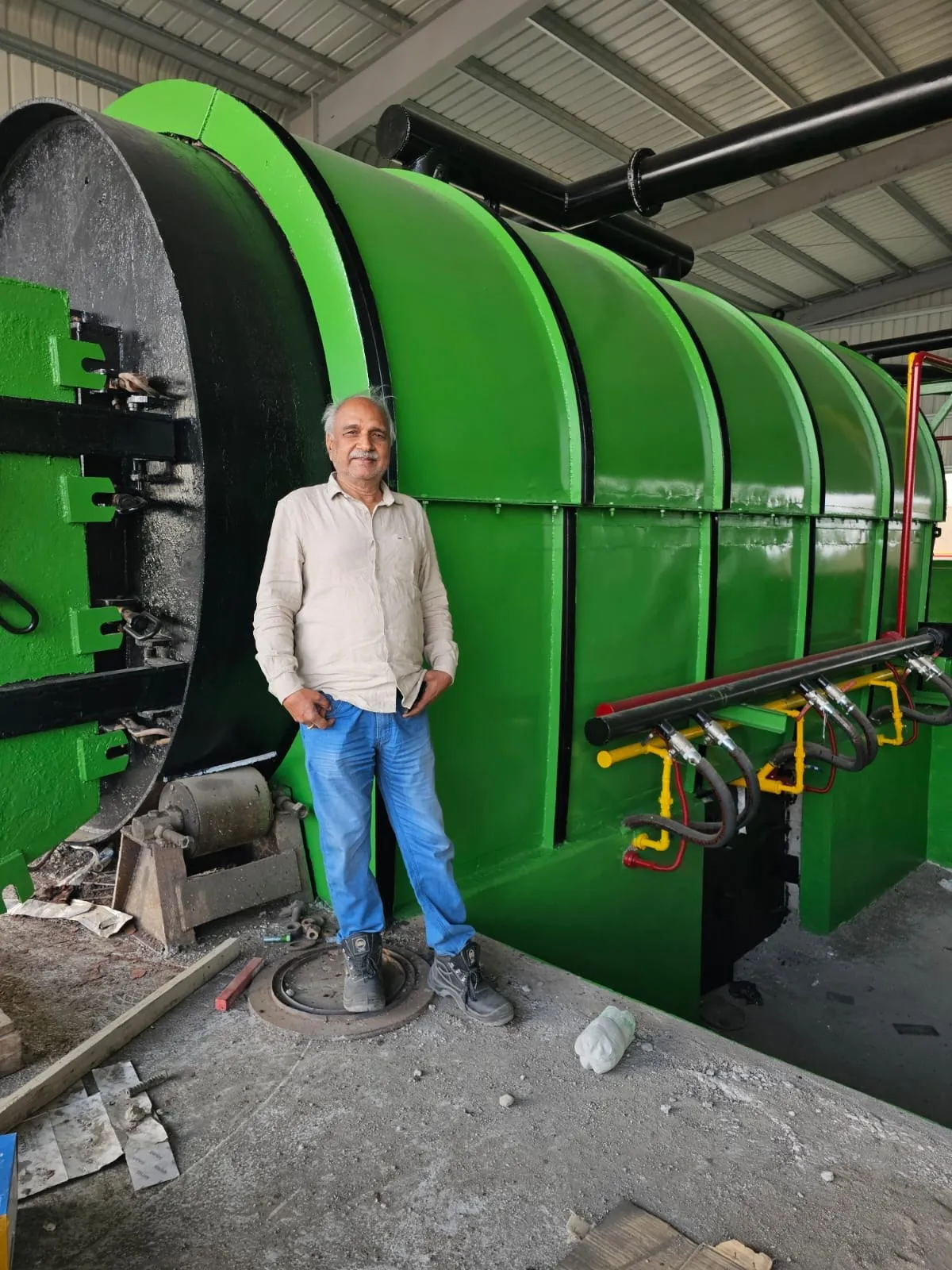 Green pyrolysis reactor at our plant